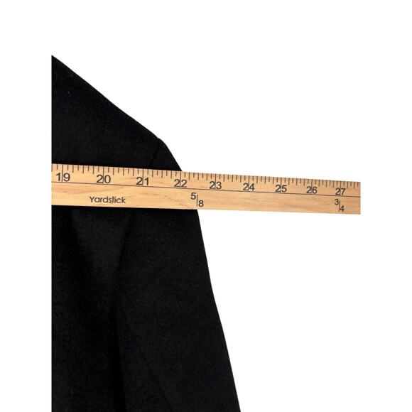 Ralph Lauren Mens Wool Blend Overcoat Size 48L Black Classic Button Front - Picture 6 of 10